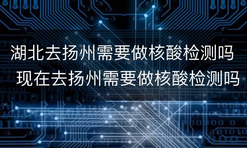 湖北去扬州需要做核酸检测吗 现在去扬州需要做核酸检测吗